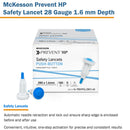McKesson Prevent HP Push Button Safety Lancet, 28 Gauge (100/BX) 