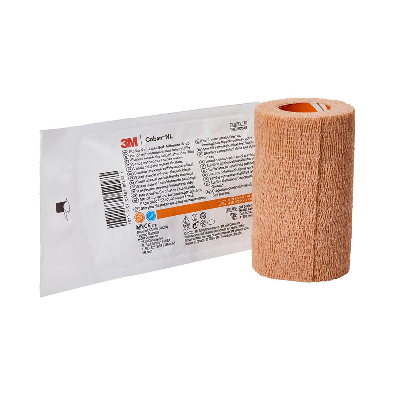 Solventum Corporation 3M Coban LF Self-adherent Closure Cohesive Bandage, 4 Inch x 5 Yard (18/CS) 