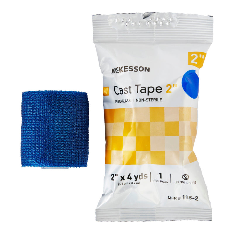 McKesson Blue Cast Tape, 2 Inch x 4 Yard (Box of 10 Rolls)