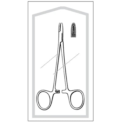 Merit Sterile Derf Needle Holder - 4-3/4", Serrated, Disposable, CS 50 - 96-2582m