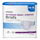 McKesson Extended Wear Maximum Absorbency Incontinence Brief, Medium (Case of 56)