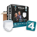 Attends Premier Underwear, Heavy Absorbency, Large, 44 to 58 Inch Waist/Hip (Case of 56)