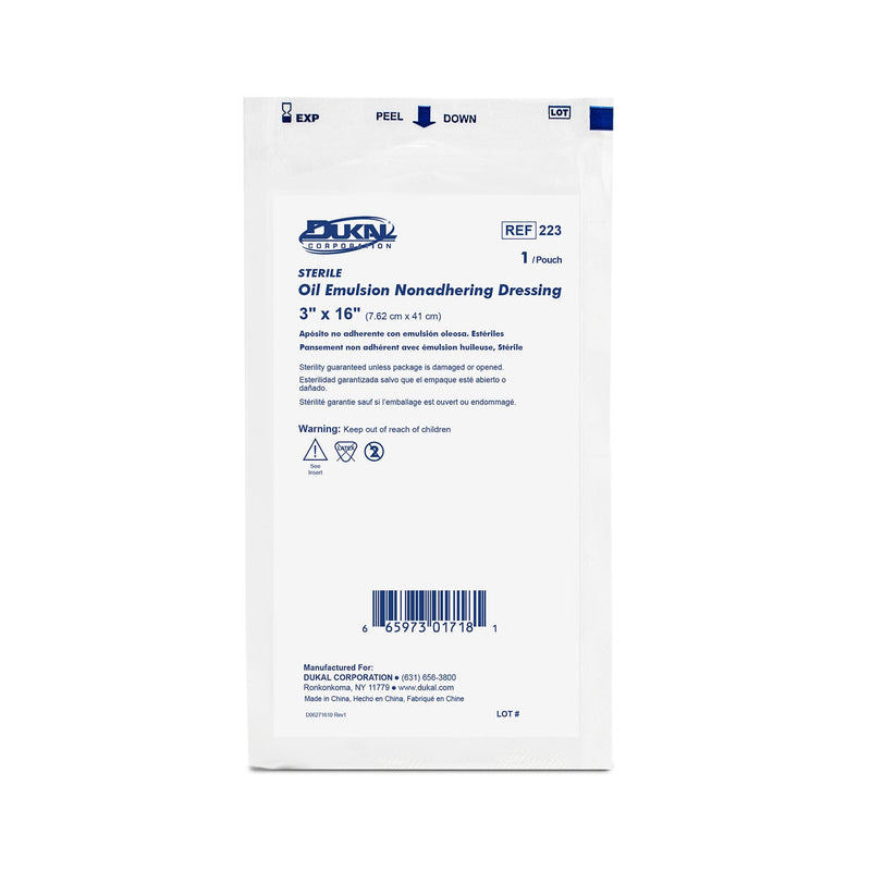 Dukal Corporation Dukal Alba Permeable Non-Adhering Dressings  Dressing, 3" x 16", Sterile, 1/pk, 36 pk/bx