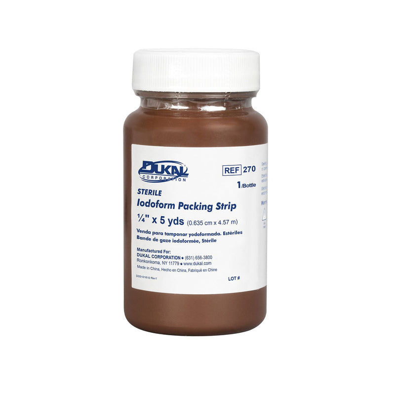 Dukal Corporation Dukal Alba Packing Strips  Iodoform 5% Packing Strips, ¼" x 5 yds, Sterile, 1