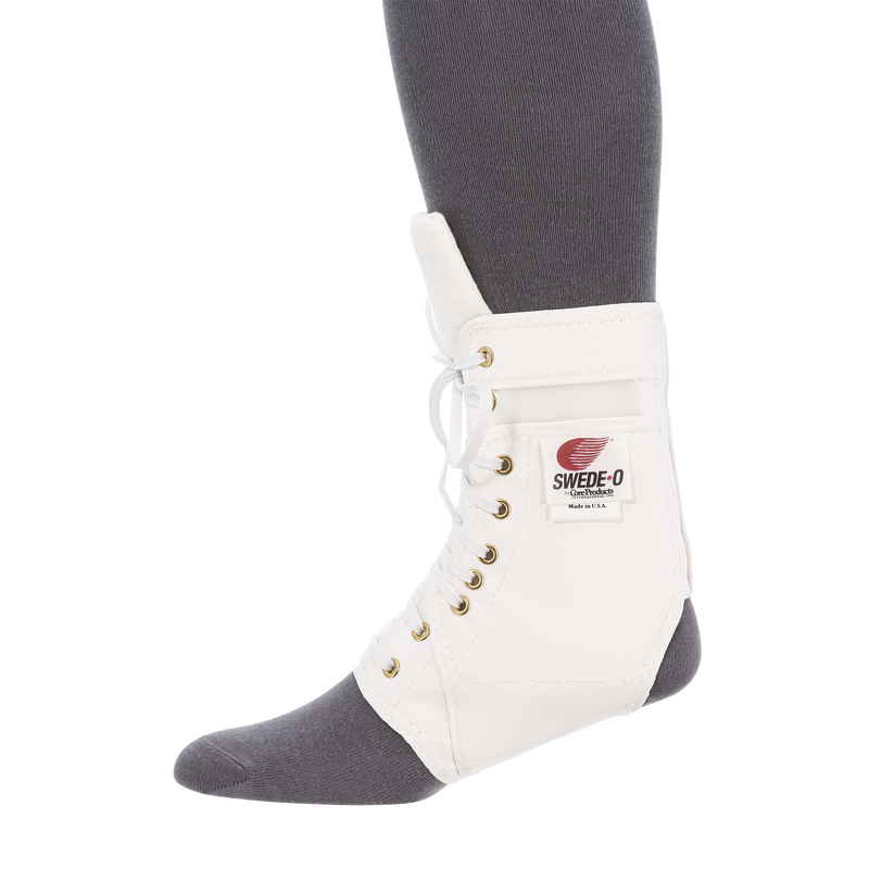 SUPPORT ANKLE W/PADDED TONGW/O STABLZRS WHT SM