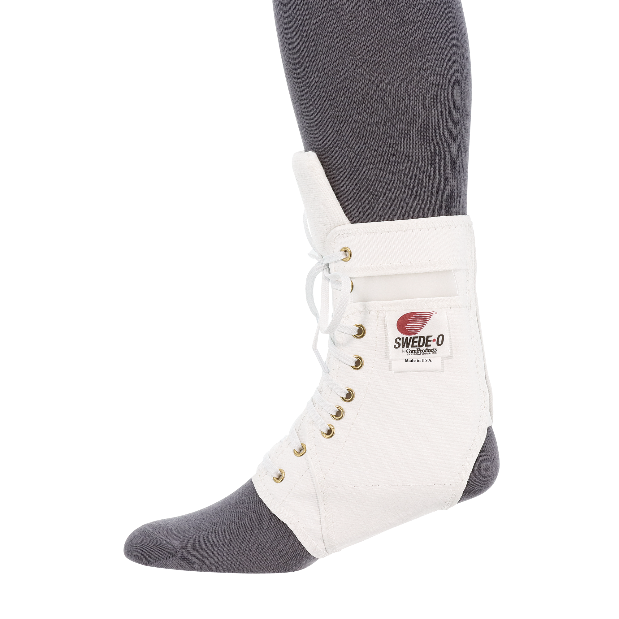 SUPPORT ANKLE W/PADDED TONGW/O STABLZRS WHT SM
