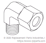 RPI AMF117 Elbow (5/16 X 1/8 Mpt) 