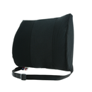 CUSHION BACK LUMBAR STDSITBACK W/STRAP 13X14 BLK