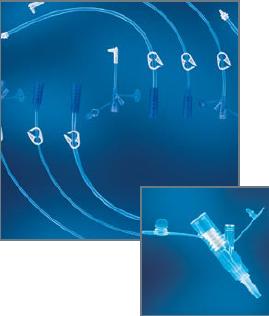 Medication Feeding Tube Set MIC-Key 2 Inch, With SECUR-LOK Right Angle Connector and 2 Port "Y" For MIC-Key Low-Profile Gastrostomy, Jejunal, and Transgastric-Jejunal Feeding Tubes (Case of 5)