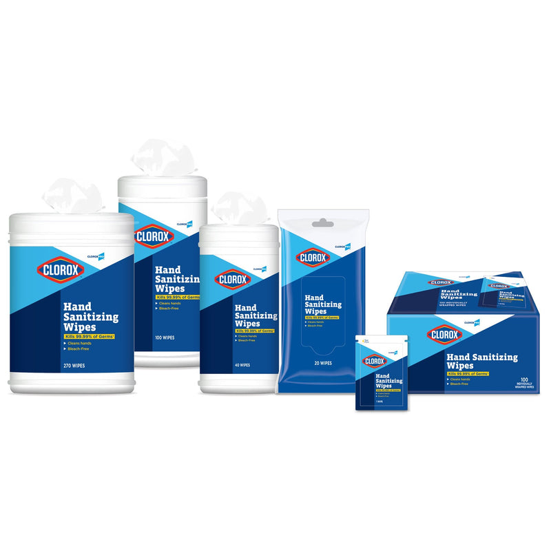 Brand Buzz Clorox Hand Sanitizing Wipes  x Pro Sanitizing Hand Wipes, 20 ct Pouch, 28 pch/c