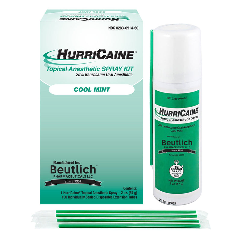 Beutlich Hurricaine® Topical Anesthetic  Topical-Anesthetic-Spray-2-oz-Can-Mint-100-Disposa