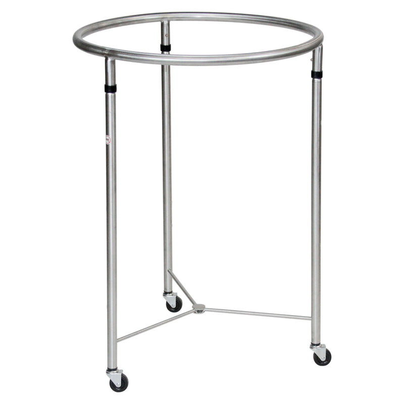 Blickman Stainless Steel Round Hamper - 25" Uncovered