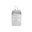 SINK SCRUB 1PLACE PEDESTAL W/SOAP DISP/EYEWASH/TIMER (DROP)