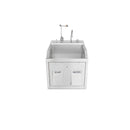 SINK SCRUB 1PLCE WALL MOUNT W/SOAP DISP/EYEWASH/TIMER (DROP)