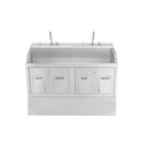 SINK SCRUB 2PLACE PEDESTAL W/KNEE/INFRARED WTR CNTRL (DROP)