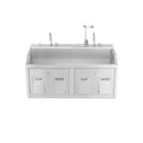SINK SCRUB 2PLCE WALL MOUNT W/SOAP DISP/EYEWASH/TIMER (DROP)
