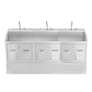 SINK SCRUB 3PLACE PEDESTAL W/SOAP DISP (DROP)