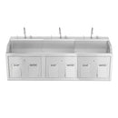 SINK SCRUB 3PLCE WALL MOUNT W/SOAP DISP (DROP)