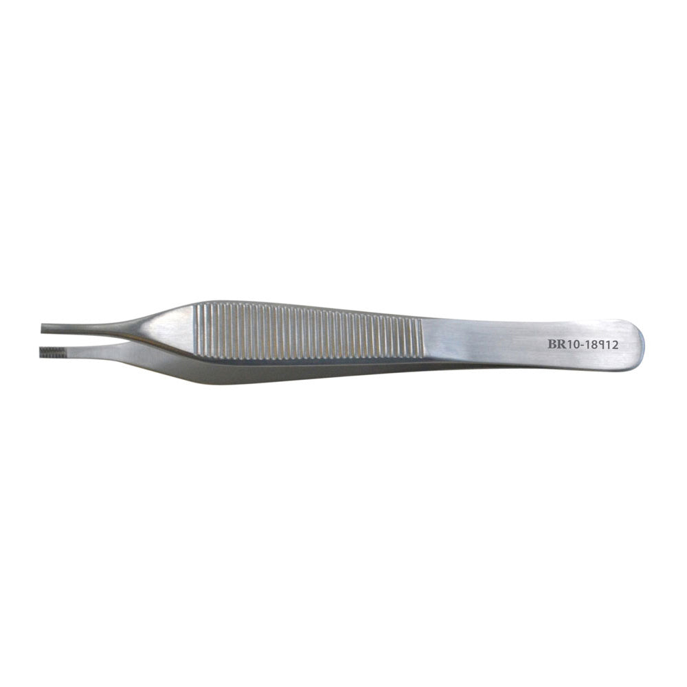 BR Surgical BROWN-ADSON Tissue Forceps, 7x7 side-grasp teeth, 4¾" TC 
