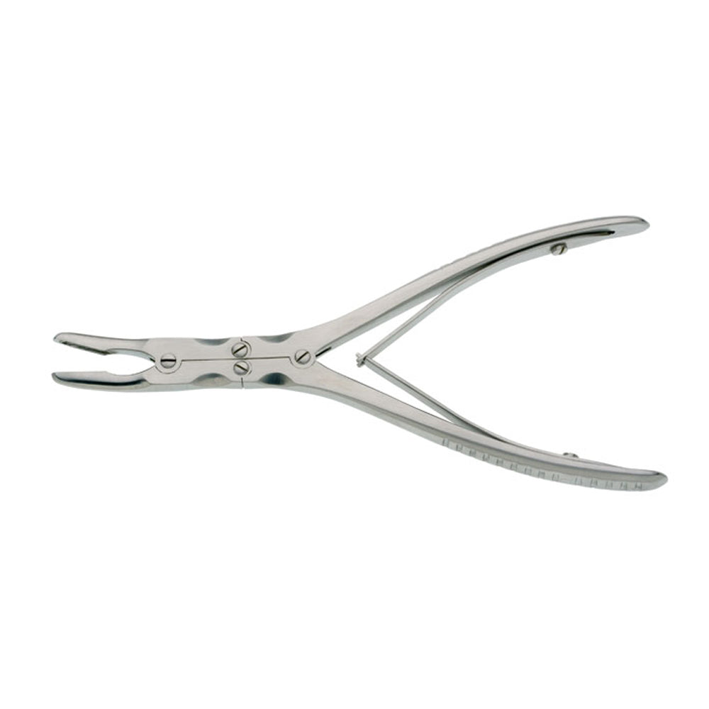 BR Surgical BEYER Rongeur,double action, 3mm, curved, 7" 
