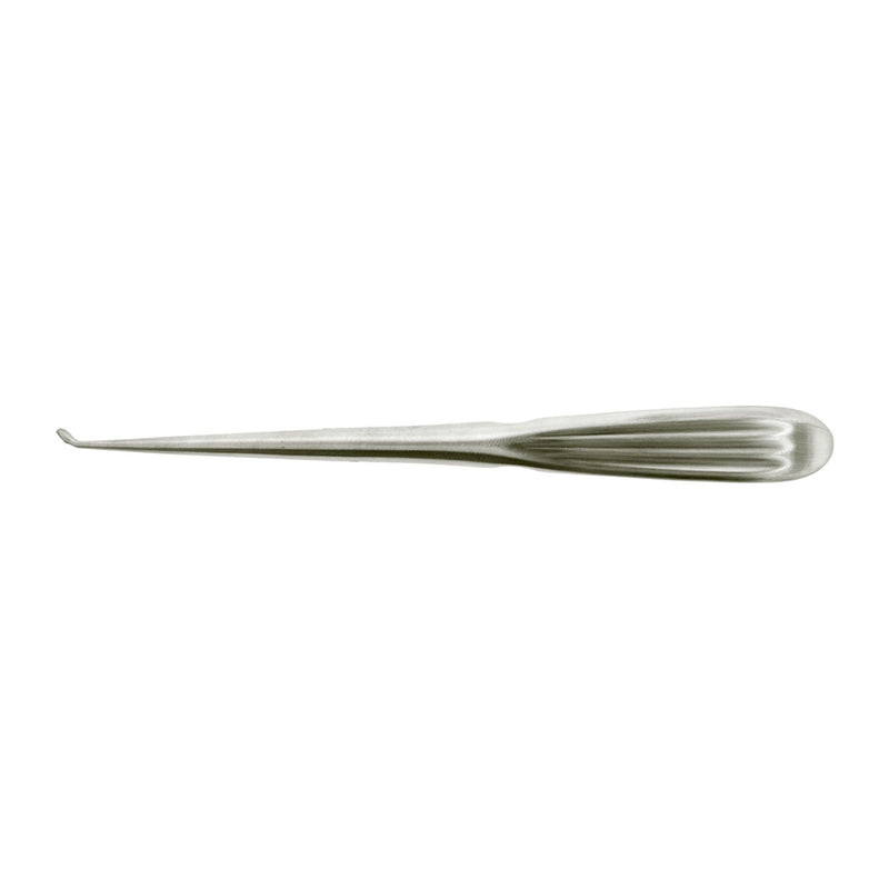 BR Surgical EPSTEIN Bone Curette, reverse angle w/ hollow handle, size 0, 8"