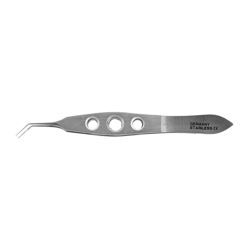 BR Surgical KELMAN-MCPHERSON Tying Forceps, angled, smooth jaws, 7.5mm tying platform, 3¾"