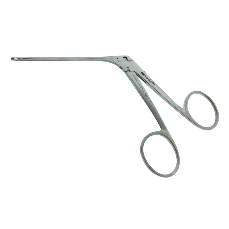 BR Surgical Micro Alligator Ear Forceps, oval cup jaw, straight, 0.9 x 2mm, 3¼" 