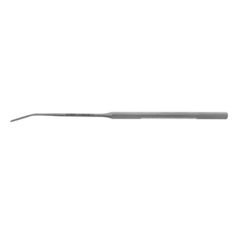BR Surgical HOUSE Footplate Chisel, angled malleable shaft, tip 0.6mm, 6¾" 