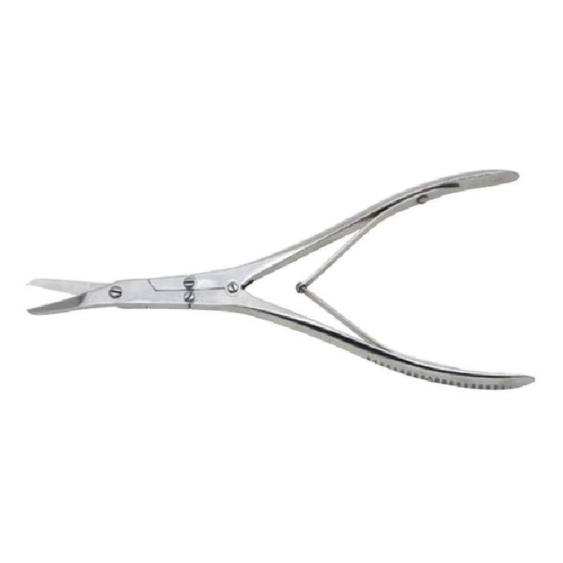 BR Surgical CAPLAN septum scissors  1 blade serrated, double action, curved, 8" 