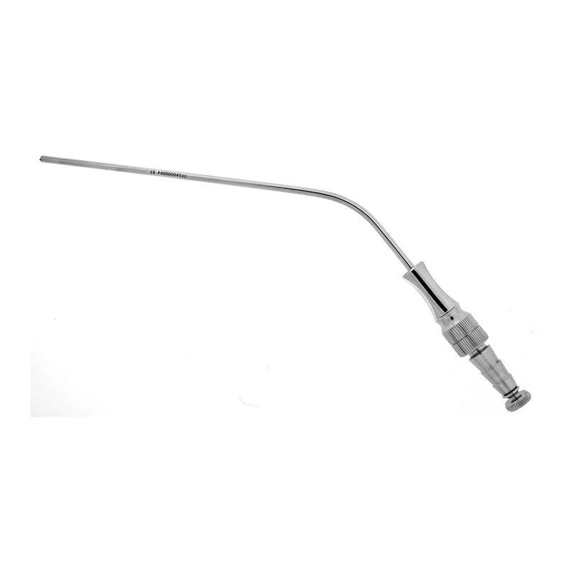 BR Surgical FERGUSSON suction cannula w/ cut-off, 90º to curve, Ø 9FR., 5" 