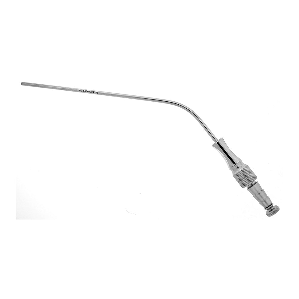 BR Surgical FERGUSSON suction cannula w/ cut-off, 90º to curve, Ø 9FR., 5" 