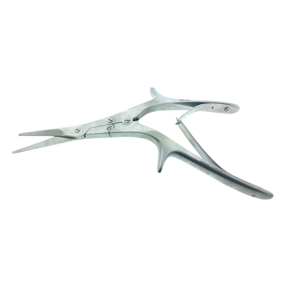 BR Surgical GORNEY Septal Scissors, double-action, angled, serrated, 7¾" 