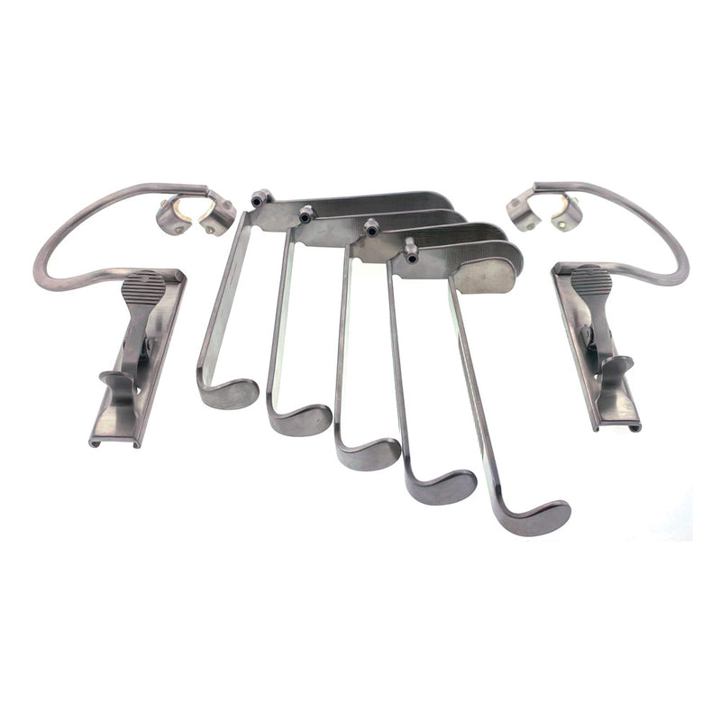 BR Surgical DAVIS-BOYLE Mouth Gag, complete set (left and right frames, five tongue depressors)