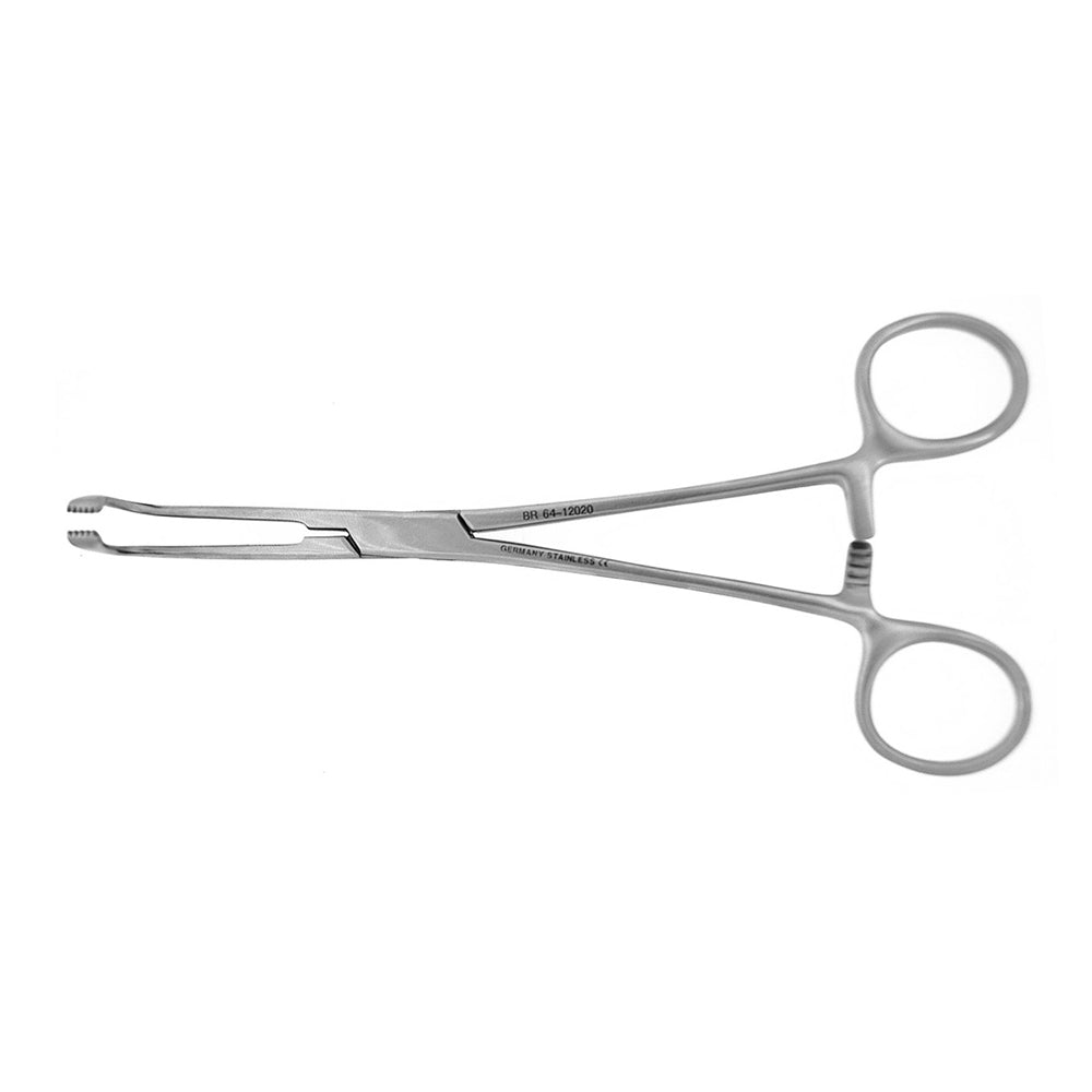 BR Surgical ALLIS Tissue Forcep 5X6 teeth, angled, 7¼" 
