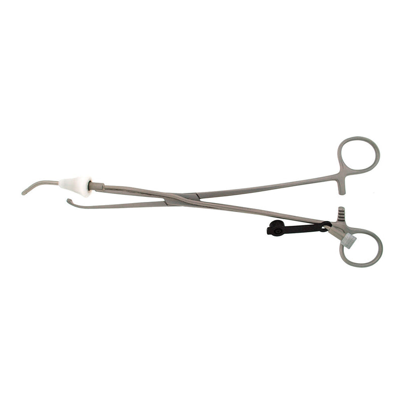 BR Surgical Uterine clamp, with small and large cone adapter, 1"tip, luer connector for infusion 