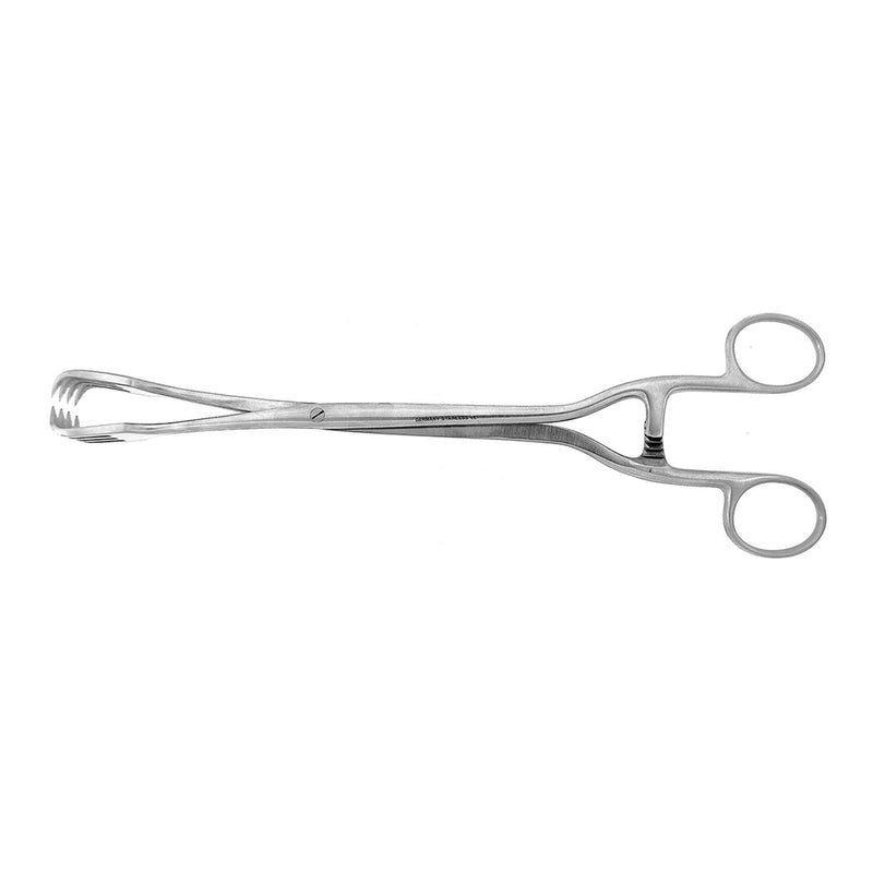 BR Surgical PRATT Vulsellum Forceps, 4x4 prongs, 11"