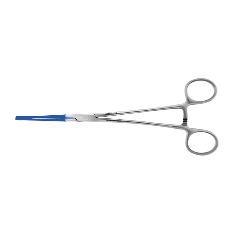 BR Surgical FOERSTER Forceps, serrated, straight, LEEP blue coated, 9½"