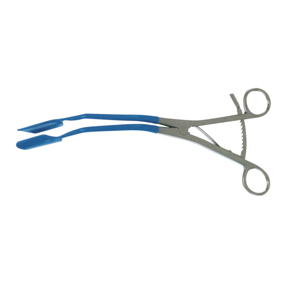 BR Surgical Lateral Vaginal Retractor, with ratchet, medium (22 x 57mm blade), LEEP blue coated, 7¾" 