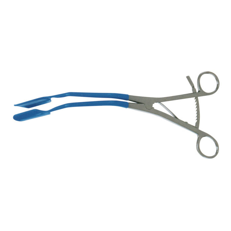 BR Surgical Lateral Vaginal Retractor, with ratchet, medium (22 x 57mm blade), LEEP blue coated, 7¾"