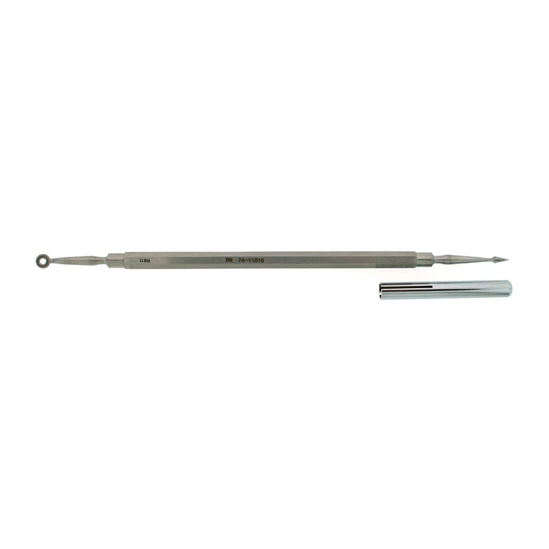 BR Surgical BR Surgical Comedone extractor, double-end (sharp/round), w/fenestrated cup, 6"