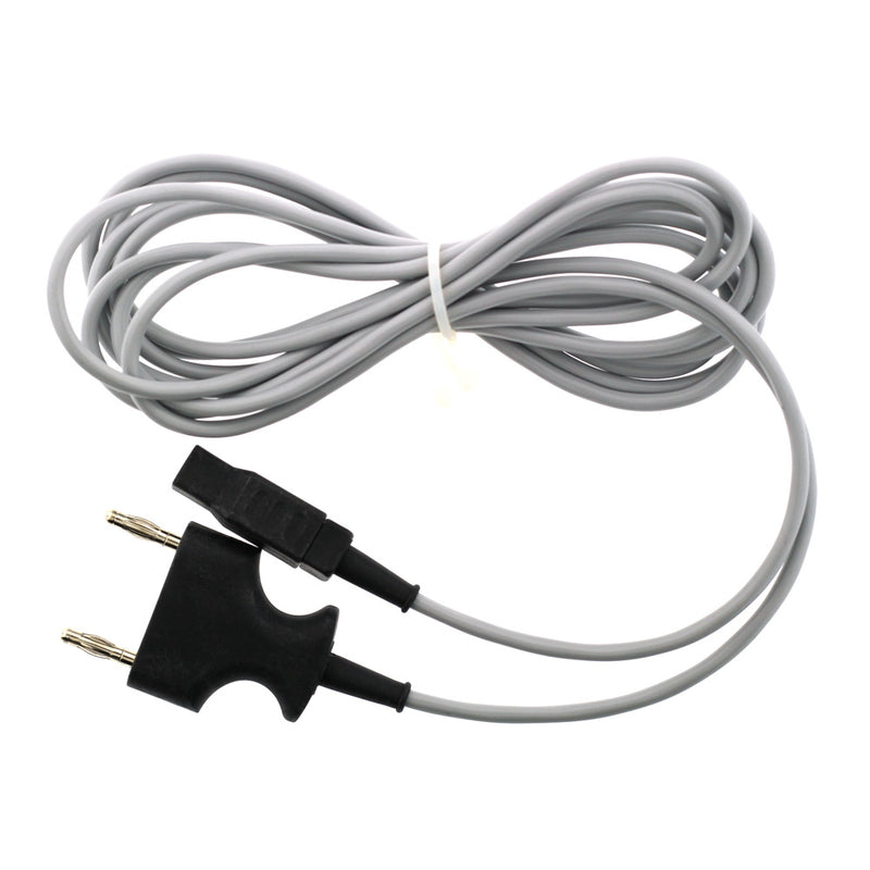 BR Surgical Bipolar Connection Cable, reusable, 10-feet (for Valleylab, USA units), with European flat plug on instrument side