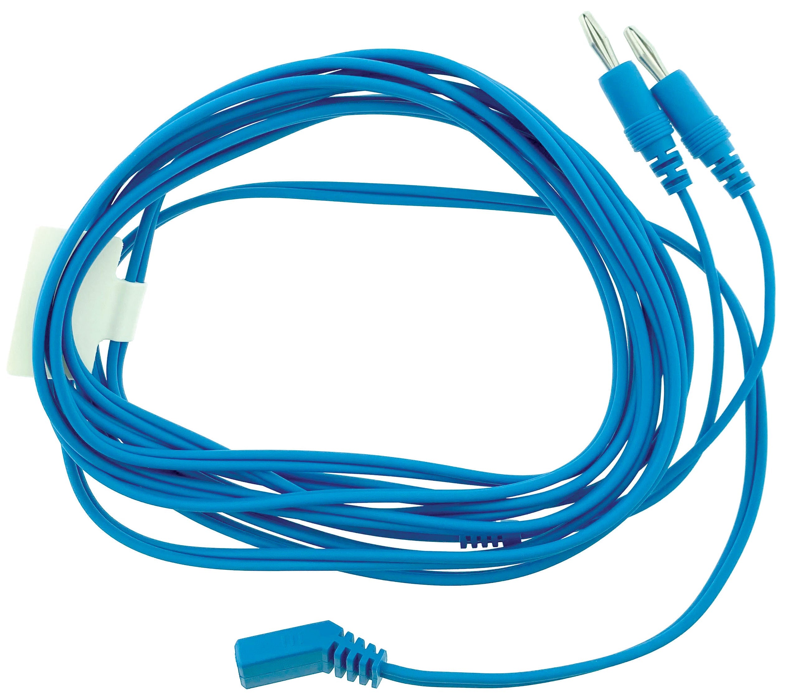 BR Surgical Bipolar Connection Cable, reusable, 10-feet, banana plug, with angled 2-pin connection on instrument side 
