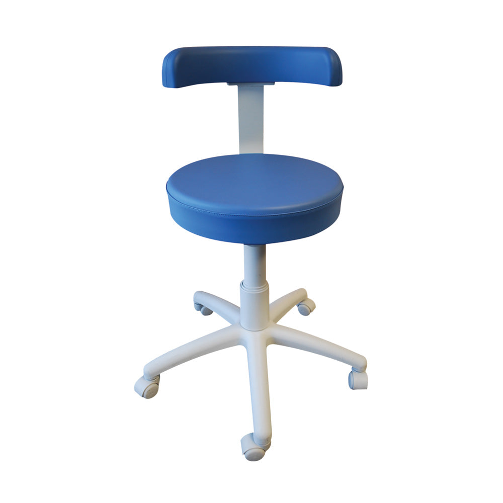 BR Surgical Pneumatic Stool, with backrest (Blue) 