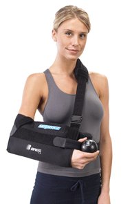 Breg Shoulder Immobilizer SlingShot 2 X-Large, 16.5 - 17.5 Inch Forearm Circumference Airmesh Buckle Closure 