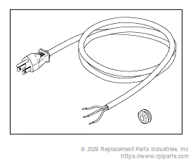 RPI CAC015 Industrial Grade Power Cord (10A @ 125Vac, 8 Ft.)
