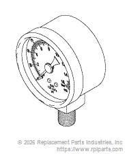 RPI CMG050 Pressure Gauge (230 Psi) 