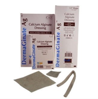 Silver Alginate Dressing DermaGinate/ Ag 2 X 2 Inch Square Sterile (Box of 10)