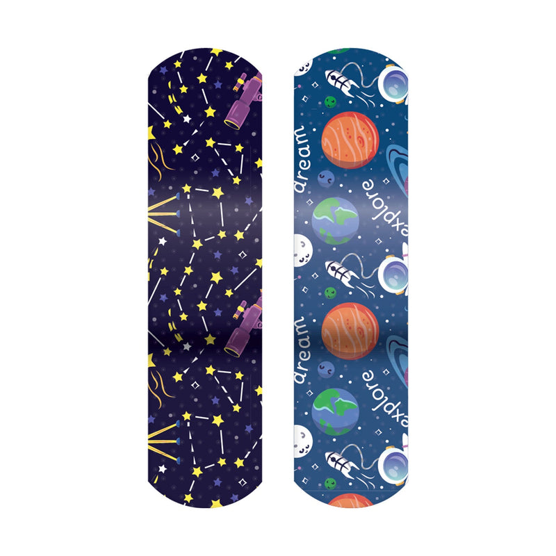Dukal Corporation Dukal Children‘S Character Adhesive Bandages  Adhesive Bandage, Planets & Stars, ¾" x 3", Steril