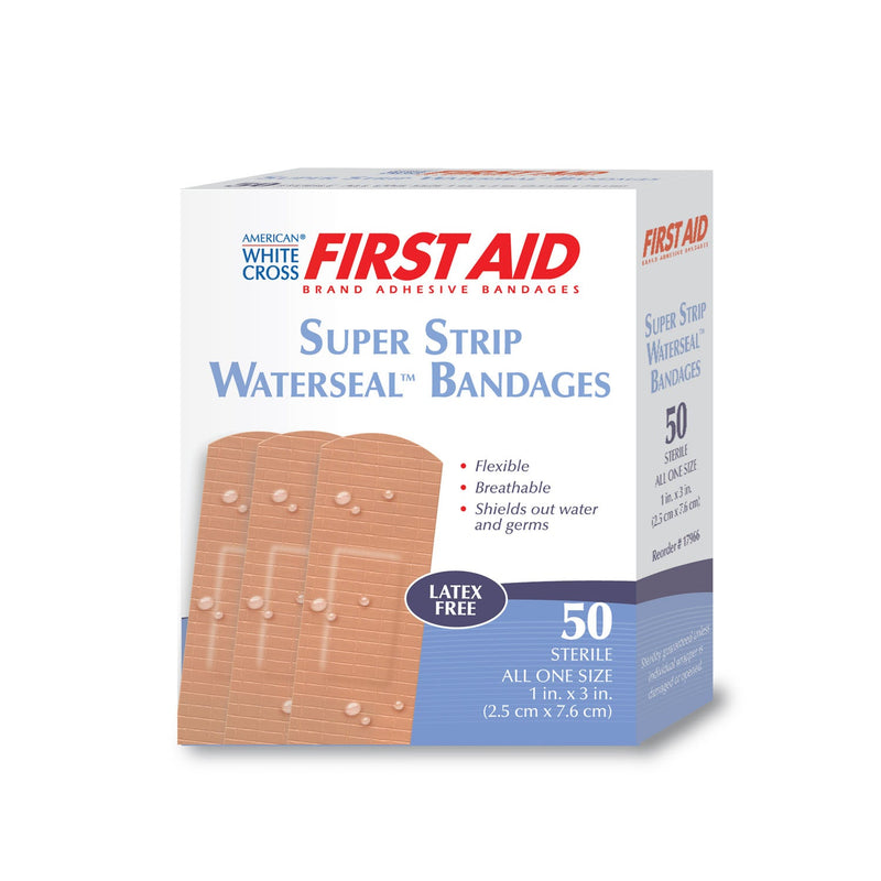 Dukal Corporation Dukal Waterseal Bandages  Bandage, 1" x 3", Tan, Sterile, 50/bx, 24 bx/cs