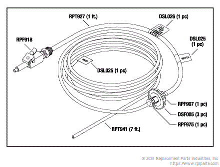 RPI DSA047 Water Supply Line Assembly